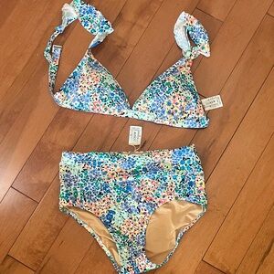 J. Crew Multicolor Floral Bikini